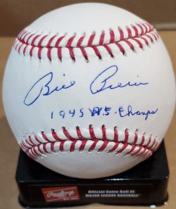 Autographed BILLY PIERCE Official Major League Baseball