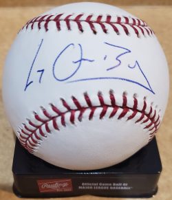 Autographed LYLE OVERBAY Official Major League Baseball w/COA