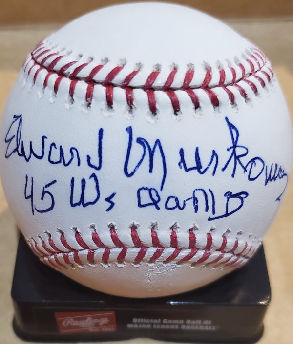 Autographed EDWARD MIERKOWICZ "45 Champs" Official Major League Baseball