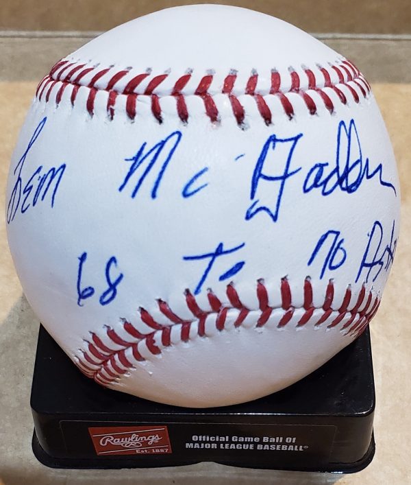 Autographed LEON MCFADDEN Official Major League Baseball