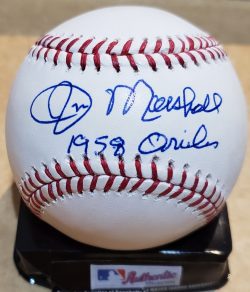 Autographed JIM MARSHALL Official Major League Baseball