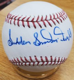 Autographed SUDDEN SAM MCDOWELL Official Major League Baseball