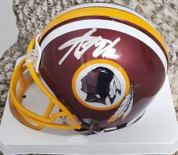 Autographed Adrian Peterson Washington Redskins mini helmet with COA
