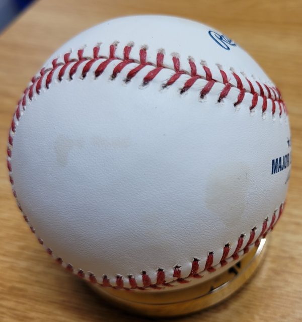 Autographed JUAN SAMUEL Rawlings Official Major League Baseball with COA - Image 2