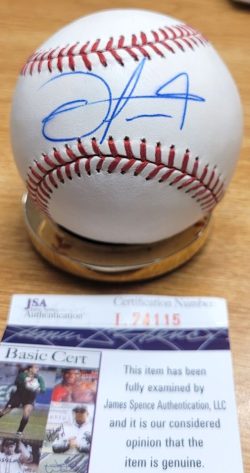 Autographed OSCAR TAVERAS Official Major League Baseball JSA