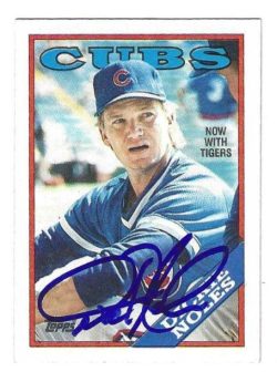 Autographed DICKE NOLES Chicago Cubs 1988 Topps Card