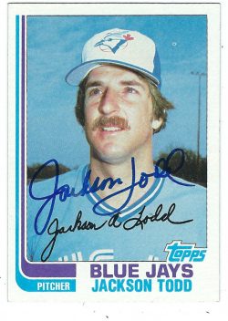 Autographed JACKSON TODD 1982 Topps Card