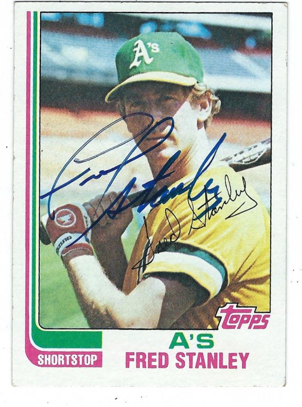 Autographed FRED STANLEY 1982 Topps card