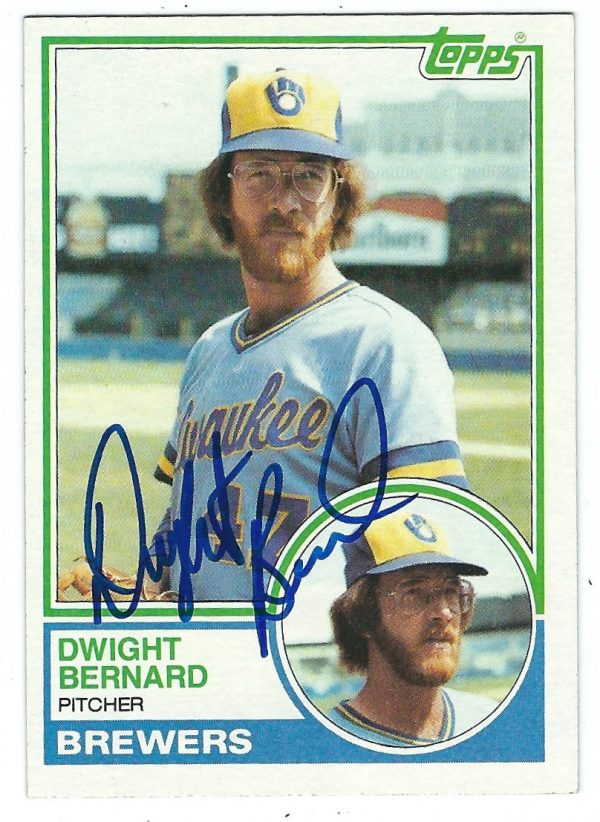 Autographed DWIGHT BERNARD 1983 Topps Card