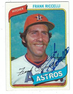 Autographed FRANK RICCELLI 1980 Topps Card