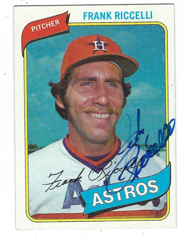 Autographed FRANK RICCELLI 1980 Topps Card