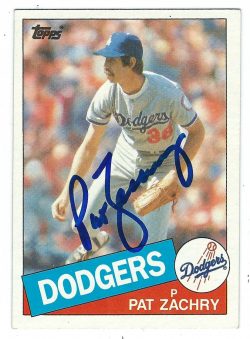 Autographed PAT ZACHRY 1985 Topps Card