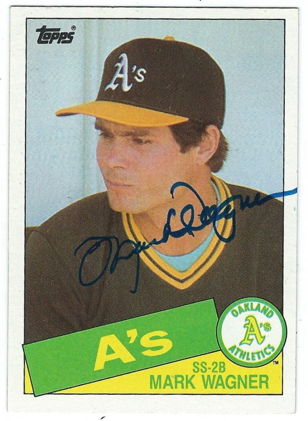 Autographed MARK WAGNER 1985 Topps Card