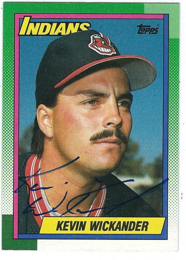 Autographed KEVIN WICKANDER 1990 Topps Card