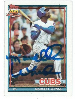 Autographed MARVELLE WYNNE  1991 Topps Card