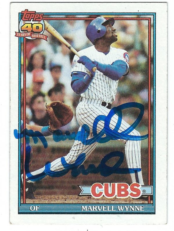 Autographed MARVELLE WYNNE  1991 Topps Card
