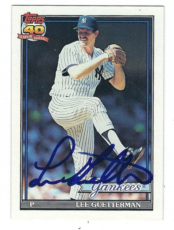 Autographed LEE GUETTERMAN 1991 Topps Card