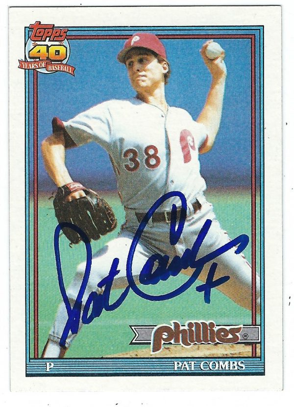 Autographed PAT COMBS 1991 Topps Card