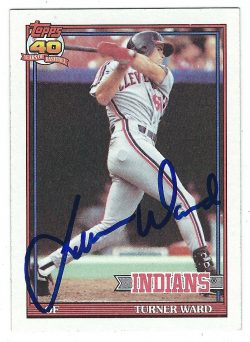 Autographed TURNER WARD 1991 Topps Card