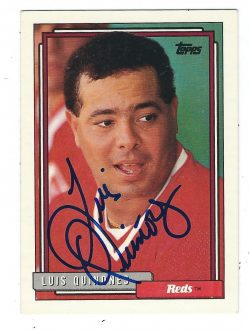 Autographed LUIS QUINONES 1992 Topps Card