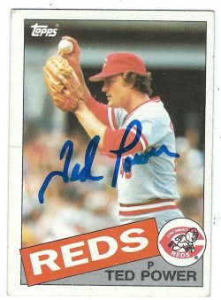 Autographed TED POWER 1985 Topps Card
