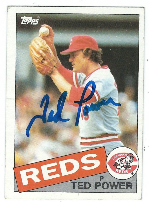 Autographed TED POWER 1985 Topps Card