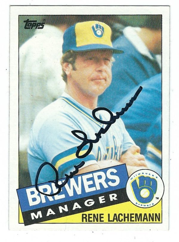 Autographed RENE LACHEMANN 1985 Topps Card