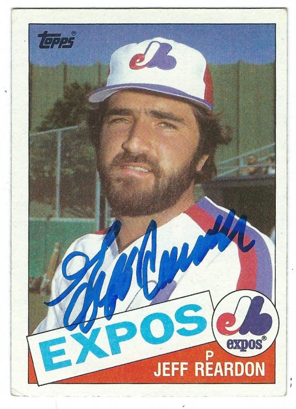 Autographed JEFF REARDON 1985 Topps Card