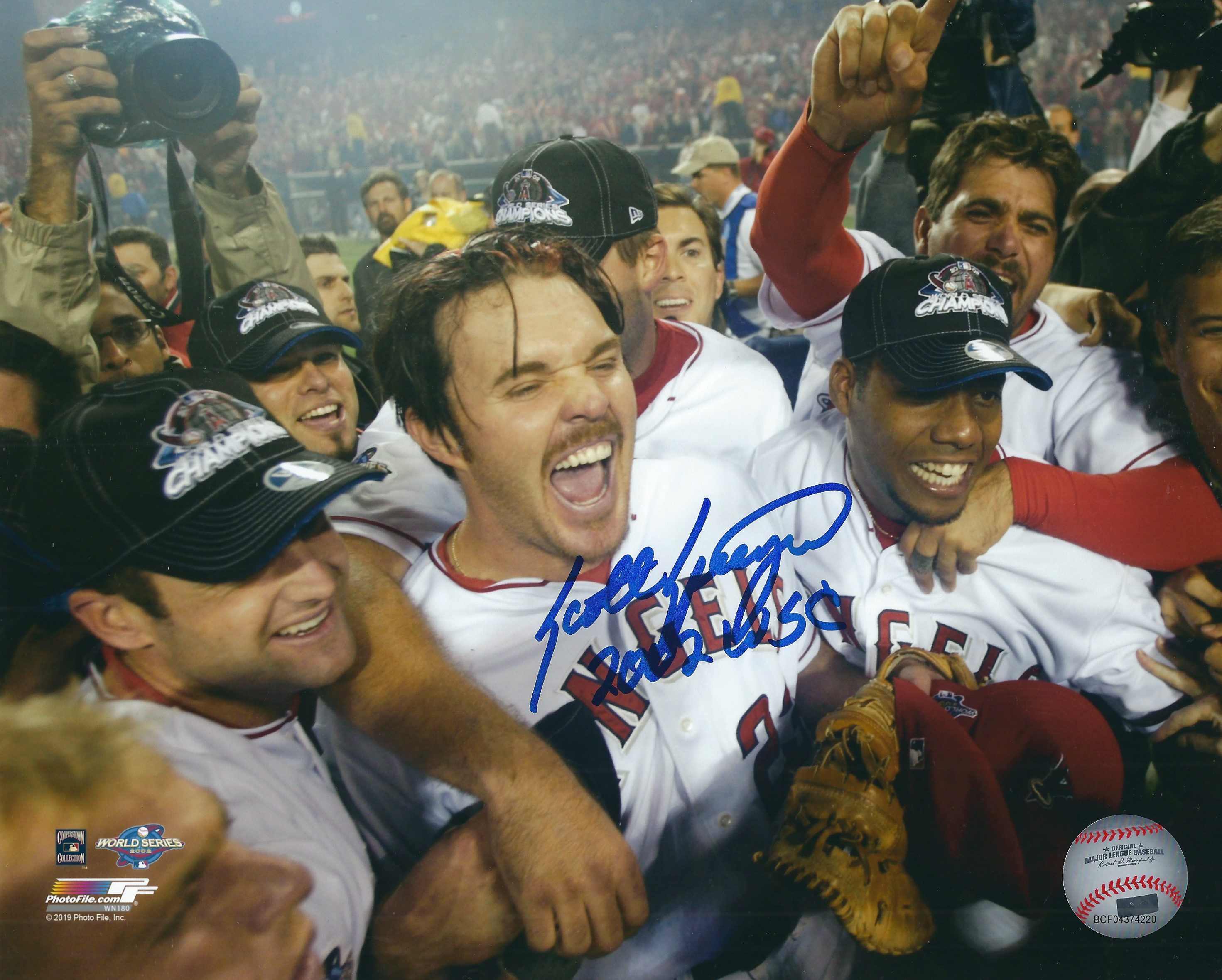 AUTOGRAPHED SCOTT SPIEZIO 8x10 California Angels photo Main Line