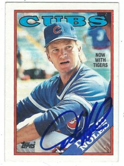 Autographed DICKE NOLES 1988 Topps Card