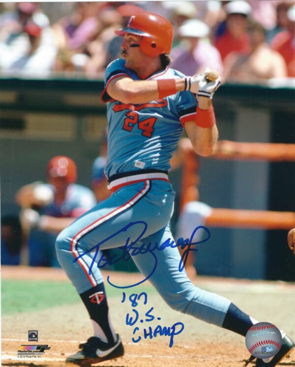 AUTOGRAPHED TOM BRUNANSKY 8x10 Minnesota Twins photo
