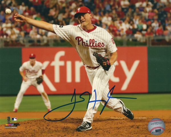 AUTOGRAPHED JARED HUGHES 8X10 Philadelphia Phillies Photo