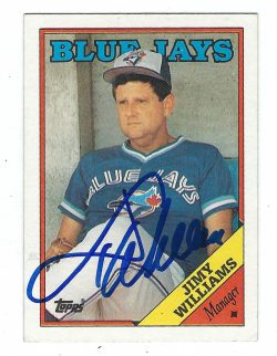 Autographed JIMY WILLIAMS 1988 Topps Card
