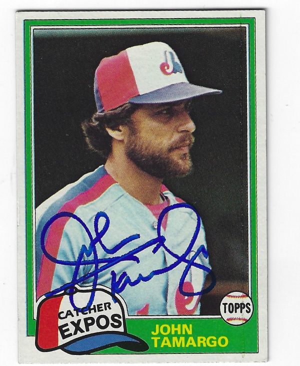 Autographed JOHN TAMARGO 1981 Topps Card