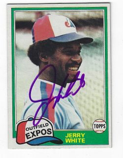 Autographed JERRY WHITE 1981 Topps Card