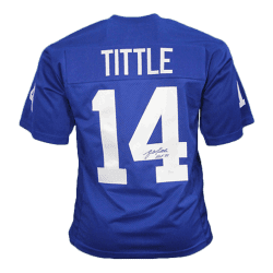 Autographed Y. A. Tittle New York Custom Jersey - with JSA COA