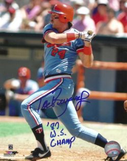 AUTOGRAPHED TOM BRUNANSKY 8x10 Minnesota Twins photo