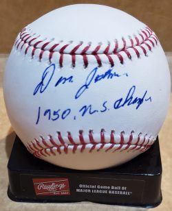 Autographed DON JOHNSON "1950 WS Champs" Official Major League Baseball