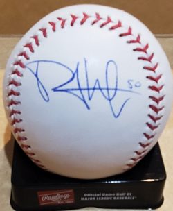 Autographed PHIL HUGHES Official Major League Baseball