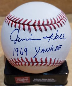 Jimmie Hall "1969 Yankee" Autographed Official Major League Baseball