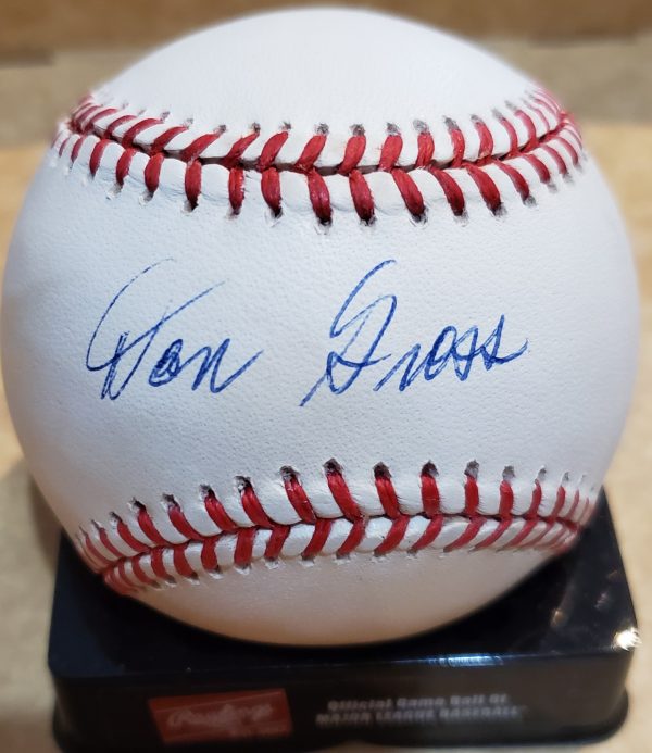Autographed DON GROSS Official National League Baseball