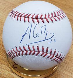 Autographed ALEDMYS DIAZ Official Major League Baseball