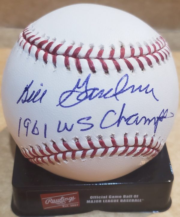 Autographed BILLY GARDNER "1961 WS Champs" Official Major League Baseball