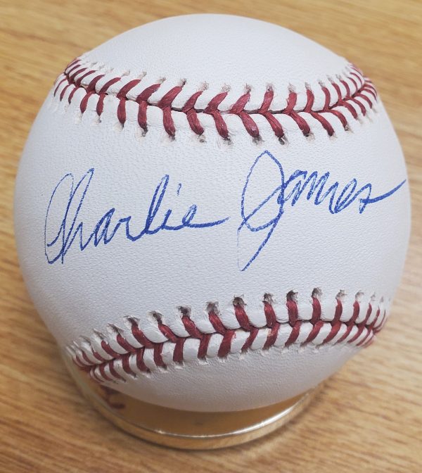 Autographed CHARLIE JAMES Official Major League Baseball