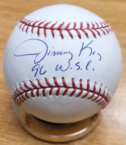 Autographed JIMMY KEY "96 WSC" Official Major League Baseball