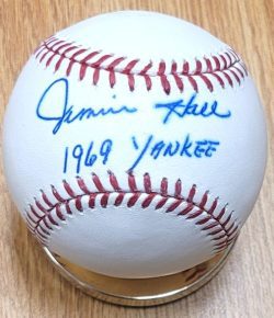 Jimmie Hall "1969 Yankee" Autographed Official Major League Baseball