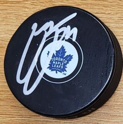 Autographed KASPERI KAPANEN Toronto Maple Leafs Hockey Puck