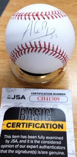 Autographed ALEDMYS DIAZ Official Major League Baseball JSA