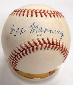 Autographed MAX MANNING Official National League Baseball