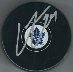 Autographed KASPERI KAPANEN Toronto Maple Leafs Hockey Puck